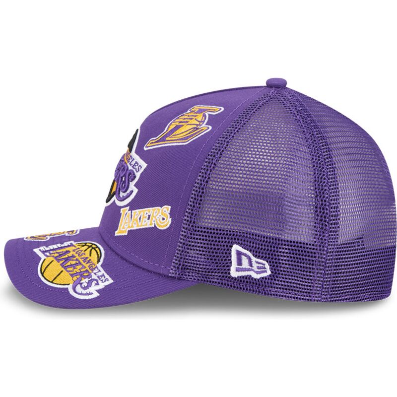 gorra-trucker-violeta-9forty-m-crown-a-frame-all-over-de-los-angeles-lakers-nba-de-new-era
