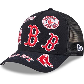 Gorra trucker azul marino 9FORTY M-Crown A Frame All Over de Boston Red Sox MLB de New Era