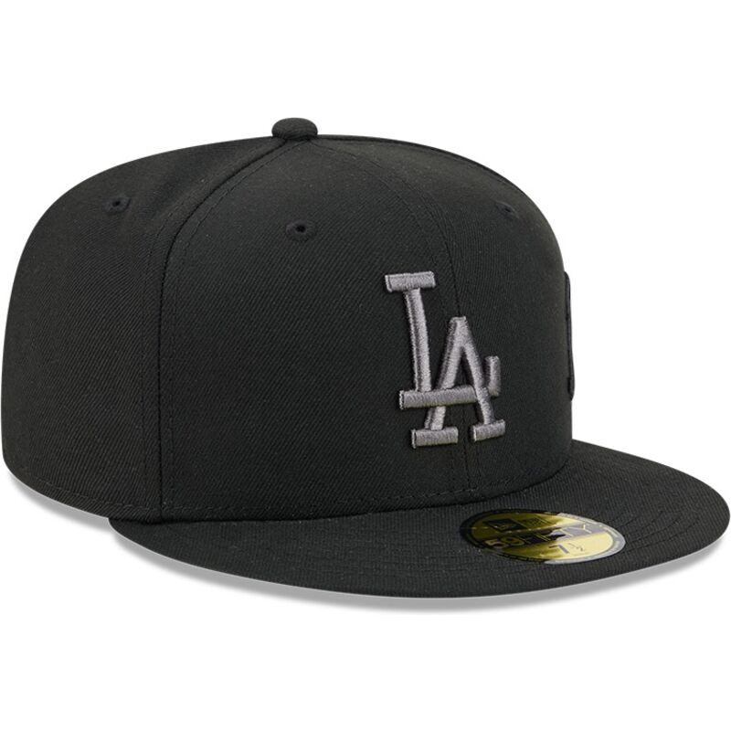 gorra-plana-negra-ajustada-con-logo-gris-59fifty-side-script-de-los-angeles-dodgers-mlb-de-new-era