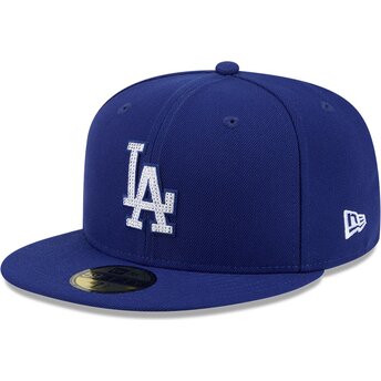 Gorra plana azul ajustada 59FIFTY Rhinstone Badge de Los Angeles Dodgers MLB de New Era