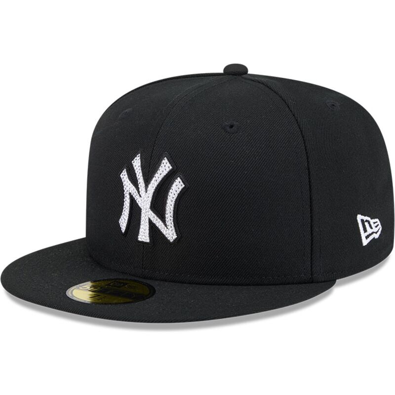 gorra-plana-negra-ajustada-59fifty-rhinestone-badge-de-new-york-yankees-mlb-de-new-era gorra-plana-negra-ajustada-59fifty-rhinestone-badge-de-new-york-yankees-mlb-de-new-era