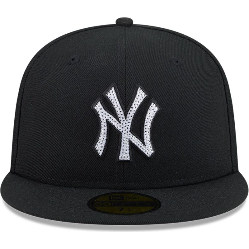 gorra-plana-negra-ajustada-59fifty-rhinestone-badge-de-new-york-yankees-mlb-de-new-era gorra-plana-negra-ajustada-59fifty-rhinestone-badge-de-new-york-yankees-mlb-de-new-era