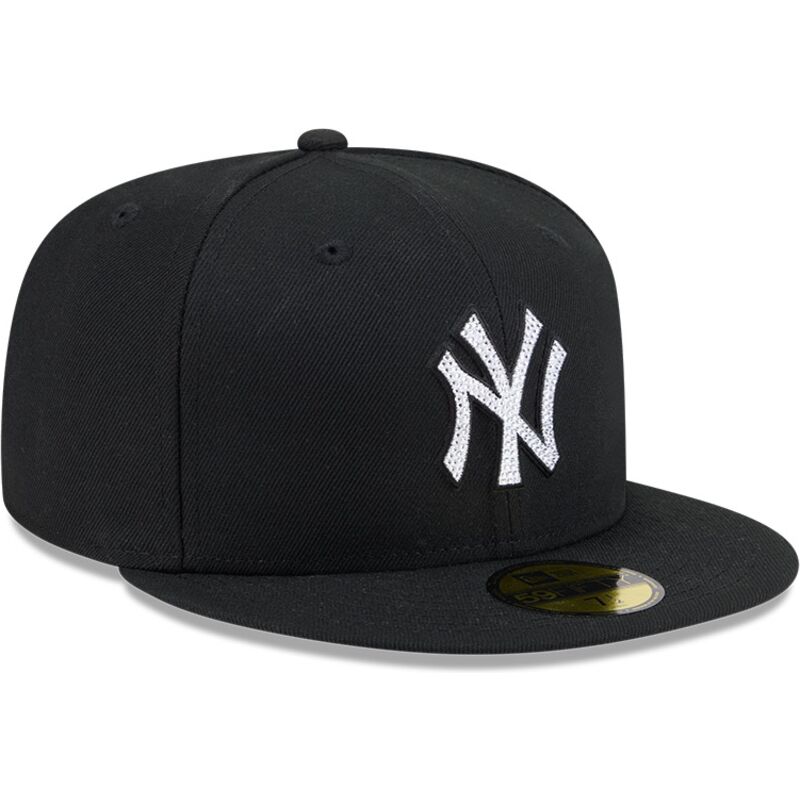 gorra-plana-negra-ajustada-59fifty-rhinestone-badge-de-new-york-yankees-mlb-de-new-era gorra-plana-negra-ajustada-59fifty-rhinestone-badge-de-new-york-yankees-mlb-de-new-era