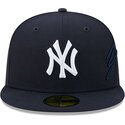 gorra-plana-azul-marino-ajustada-59fifty-side-script-de-new-york-yankees-mlb-de-new-era