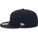 gorra-plana-azul-marino-ajustada-59fifty-side-script-de-new-york-yankees-mlb-de-new-era