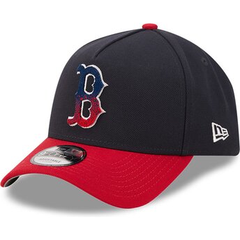 Gorra curva azul marino y roja snapback 9FORTY A Frame NA Lifestyle F1 de Boston Red Sox MLB de New Era