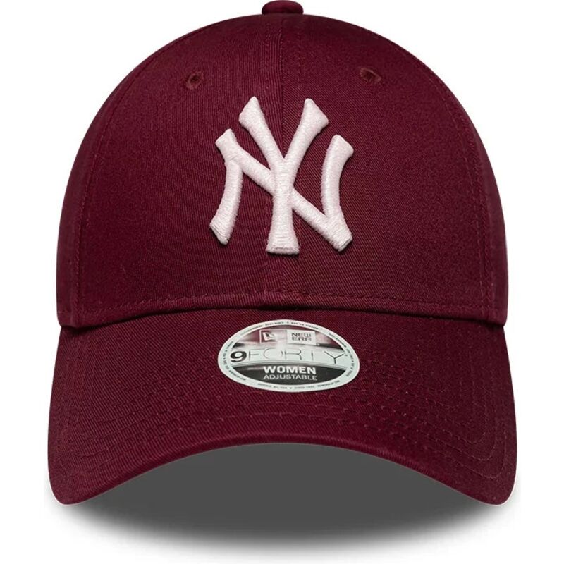 gorra-curva-roja-ajustable-para-mujer-con-logo-rosa-9forty-metallic-logo-de-new-york-yankees-mlb-de-new-era