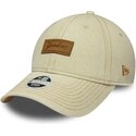 gorra-curva-beige-ajustable-con-logo-marron-9twenty-denim-de-new-york-yankees-mlb-de-new-era