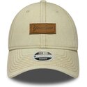 gorra-curva-beige-ajustable-con-logo-marron-9twenty-denim-de-new-york-yankees-mlb-de-new-era
