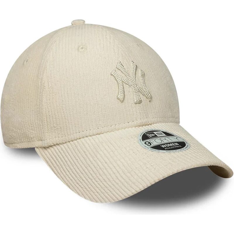 gorra-curva-beige-ajustable-para-mujer-con-logo-beige-9forty-cord-de-new-york-yankees-mlb-de-new-era