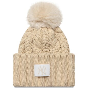 Gorro con pompón beige para niño Cable de New York Yankees MLB de New Era