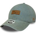 gorra-curva-azul-ajustable-para-mujer-con-logo-marron-9twenty-denim-de-los-angeles-dodgers-mlb-de-new-era
