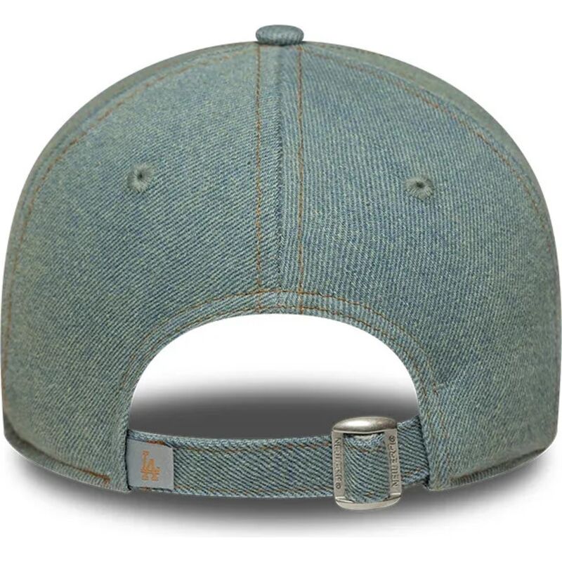 gorra-curva-azul-ajustable-para-mujer-con-logo-marron-9twenty-denim-de-los-angeles-dodgers-mlb-de-new-era