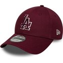 gorra-curva-granate-ajustable-con-logo-granate-9forty-team-outline-de-los-angeles-dodgers-mlb-de-new-era