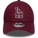 gorra-curva-granate-ajustable-con-logo-granate-9forty-team-outline-de-los-angeles-dodgers-mlb-de-new-era