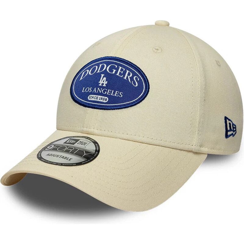 gorra-curva-crema-ajustable-con-logo-azul-9forty-patch-de-los-angeles-dodgers-mlb-de-new-era gorra-curva-crema-ajustable-con-logo-azul-9forty-patch-de-los-angeles-dodgers-mlb-de-new-era