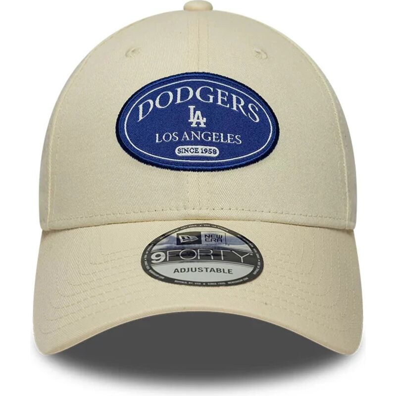 gorra-curva-crema-ajustable-con-logo-azul-9forty-patch-de-los-angeles-dodgers-mlb-de-new-era gorra-curva-crema-ajustable-con-logo-azul-9forty-patch-de-los-angeles-dodgers-mlb-de-new-era