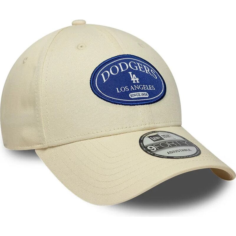 gorra-curva-crema-ajustable-con-logo-azul-9forty-patch-de-los-angeles-dodgers-mlb-de-new-era gorra-curva-crema-ajustable-con-logo-azul-9forty-patch-de-los-angeles-dodgers-mlb-de-new-era