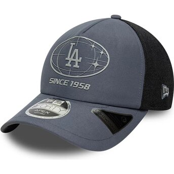 Gorra trucker gris y negra 9FORTY Apex Graphic de Los Angeles Dodgers MLB de New Era