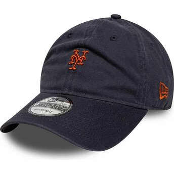 Gorra curva azul marino ajustable con logo marrón 9TWENTY Mini Logo de New York Mets MLB de New Era