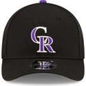 gorra-curva-negra-snapback-con-logo-violeta-9forty-m-crown-player-replica-de-colorado-rockies-mlb-de-new-era