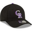 gorra-curva-negra-snapback-con-logo-violeta-9forty-m-crown-player-replica-de-colorado-rockies-mlb-de-new-era