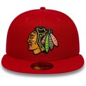 gorra-plana-roja-ajustada-59fifty-basic-de-chicago-blackhawks-nhl-de-new-era