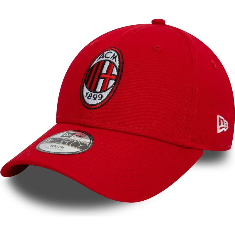 gorra-curva-roja-ajustable-para-nino-9forty-core-de-ac-milan-serie-a-de-new-era