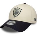 gorra-curva-beige-y-azul-marino-ajustada-39thirty-seasonal-de-associazione-sportiva-roma-serie-a-de-new-era
