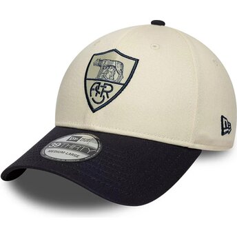 Gorra curva beige y azul marino ajustada 39THIRTY Seasonal de Associazione Sportiva Roma Serie A de New Era