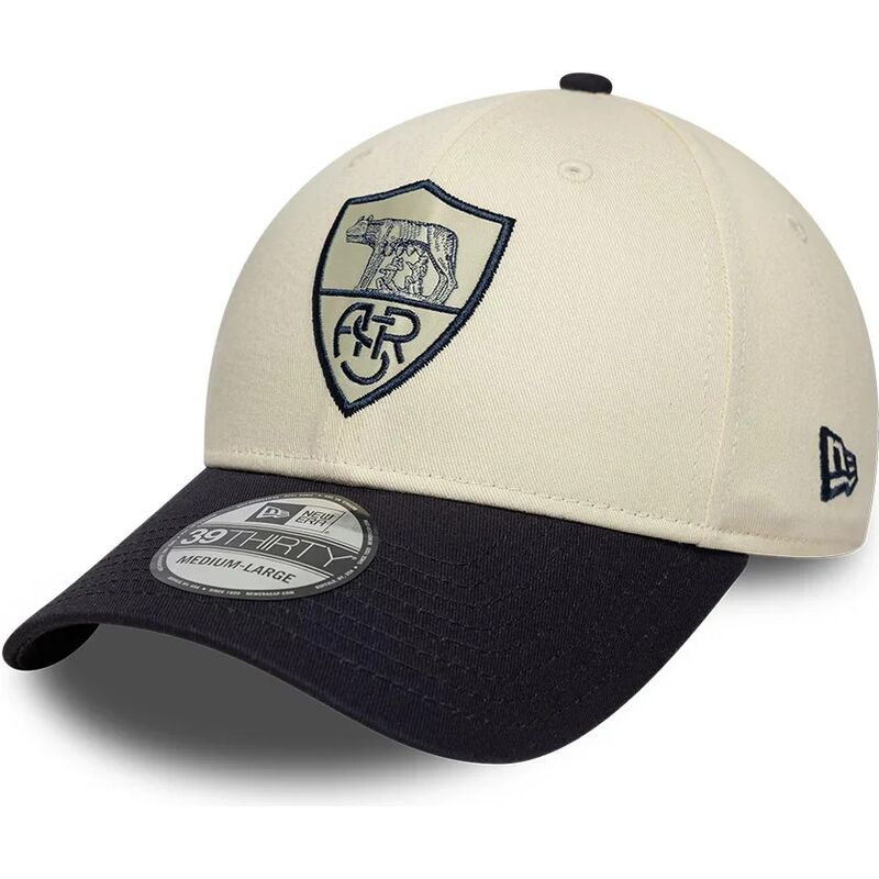 gorra-curva-beige-y-azul-marino-ajustada-39thirty-seasonal-de-associazione-sportiva-roma-serie-a-de-new-era