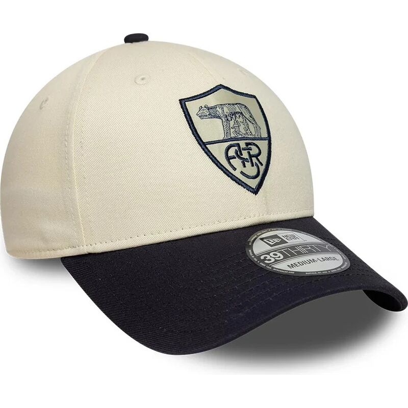 gorra-curva-beige-y-azul-marino-ajustada-39thirty-seasonal-de-associazione-sportiva-roma-serie-a-de-new-era