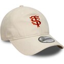 gorra-curva-beige-ajustable-con-logo-rojo-9twenty-faux-suede-de-stade-toulousain-top-14-de-new-era