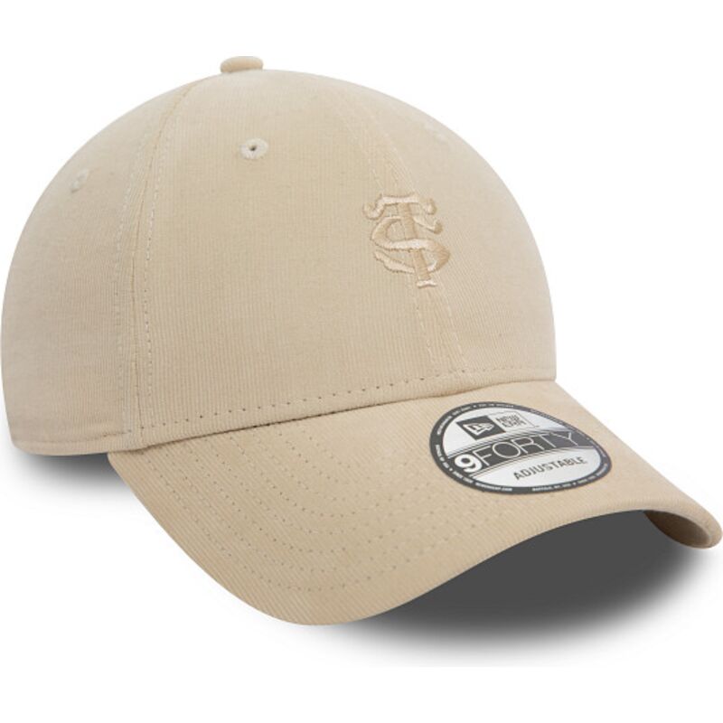 gorra-curva-beige-ajustable-con-logo-beige-9forty-baby-cord-de-stade-toulousain-top-14-de-new-era gorra-curva-beige-ajustable-con-logo-beige-9forty-baby-cord-de-stade-toulousain-top-14-de-new-era