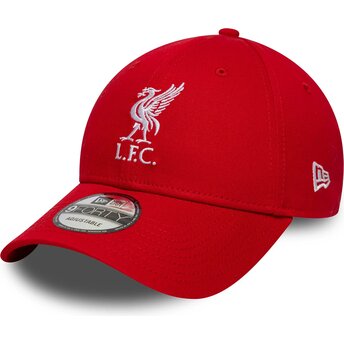 Gorra curva roja ajustable 9FORTY Core de Liverpool Football Club Premier League de New Era