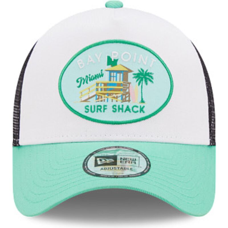 gorra-trucker-verde-y-blanca-a-frame-location-de-miami-de-new-era gorra-trucker-verde-y-blanca-a-frame-location-de-miami-de-new-era