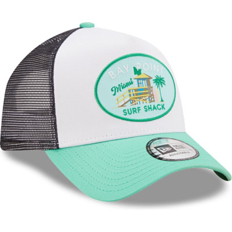 gorra-trucker-verde-y-blanca-a-frame-location-de-miami-de-new-era gorra-trucker-verde-y-blanca-a-frame-location-de-miami-de-new-era