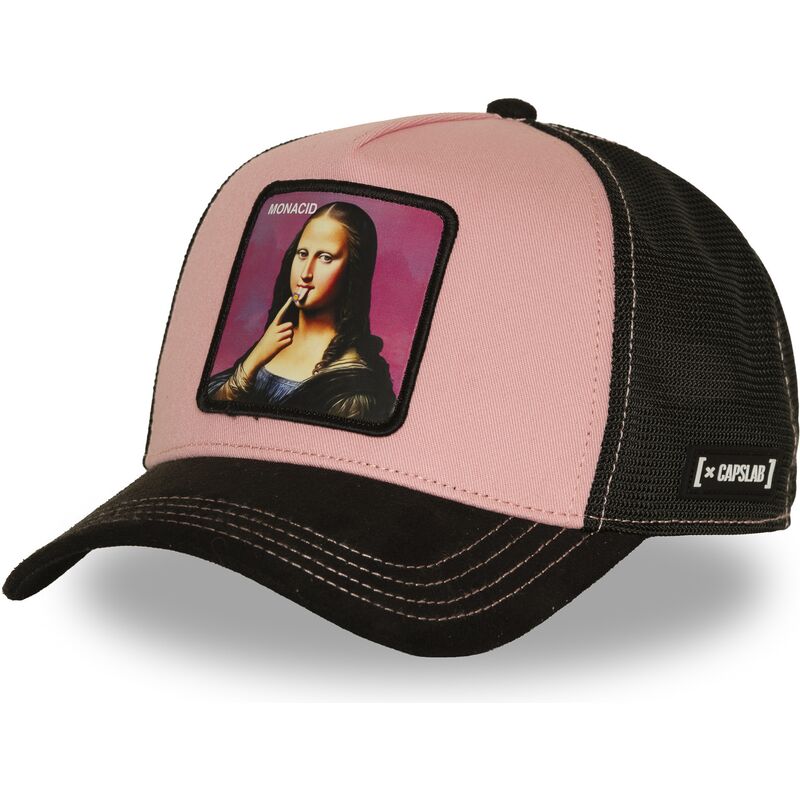 gorra-trucker-rosa-y-negra-mona-lisa-acid-art1-mona-monacid-famous-de-capslab