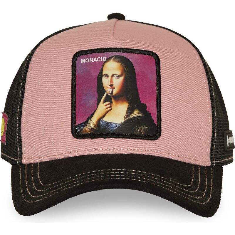 gorra-trucker-rosa-y-negra-mona-lisa-acid-art1-mona-monacid-famous-de-capslab