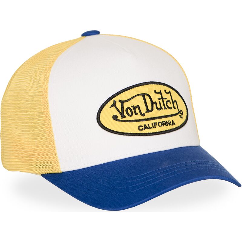 gorra-trucker-amarilla-y-azul-lof-b42-de-von-dutch gorra-trucker-amarilla-y-azul-lof-b42-de-von-dutch