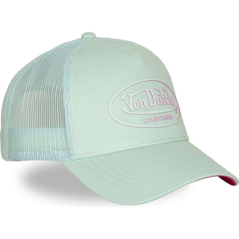 gorra-trucker-verde-y-rosa-log21-de-von-dutch