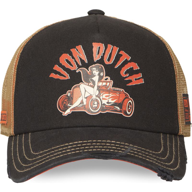 gorra-trucker-negra-y-beige-crew31-de-von-dutch gorra-trucker-negra-y-beige-crew31-de-von-dutch