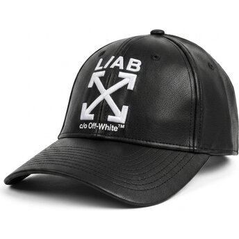 Gorra curva negra ajustable Clamp Arrows PU Leather de L/AB c/o Off-White™