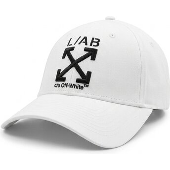 Gorra curva blanca ajustable con logo negro Clamp Arrows Twill de L/AB c/o Off-White™