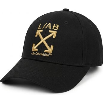 Gorra curva negra ajustable con logo dorado Clamp Arrows Twill de L/AB c/o Off-White™