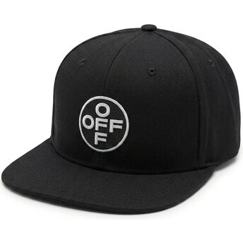 Gorra plana negra snapback con logo blanco Off Embroidered Twill de L/AB c/o Off-White™