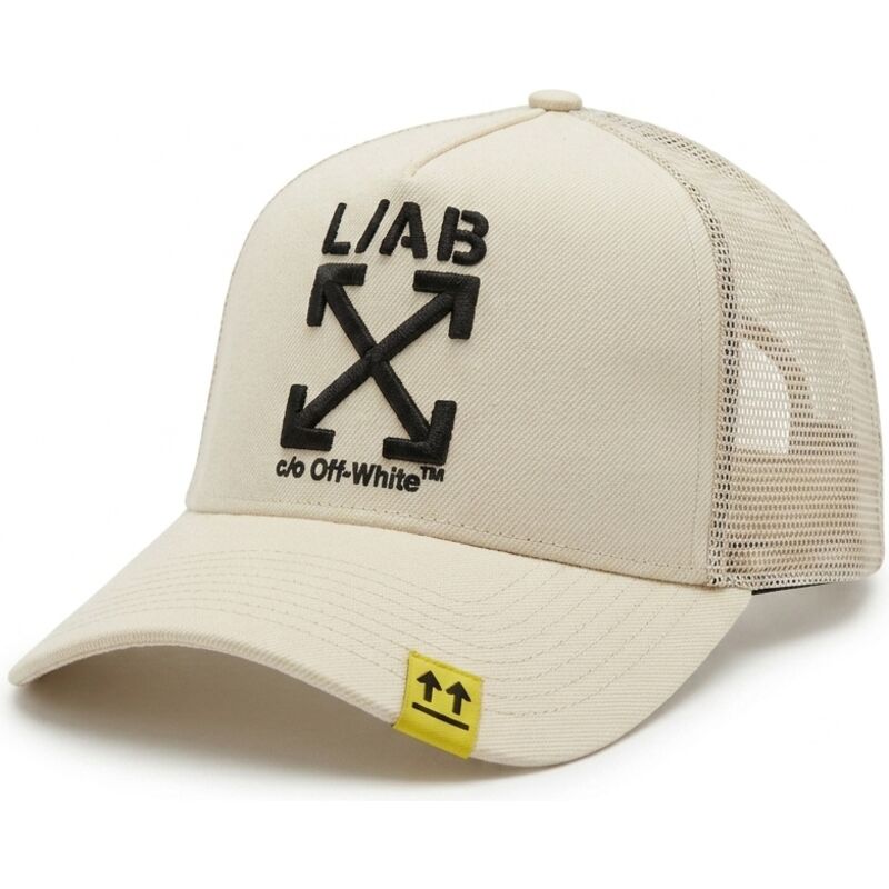 gorra-trucker-beige-con-logo-negro-clamp-arrows-de-l-ab-c-o-off-white