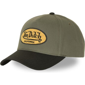 Gorra curva verde y negra snapback TERRY FK de Von Dutch