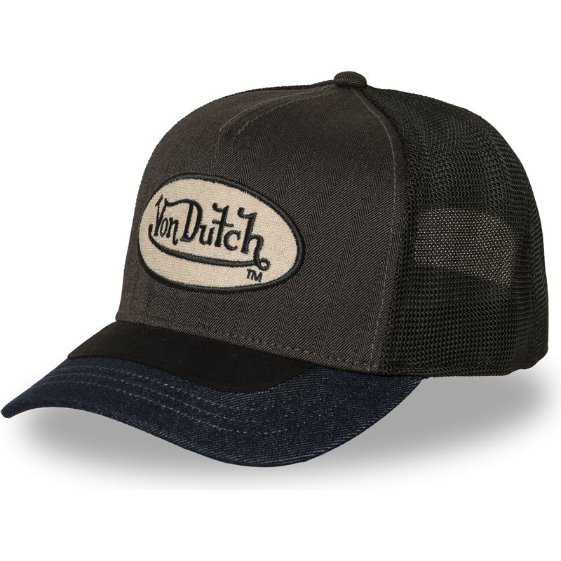gorra-trucker-gris-y-negra-shield06-de-von-dutch gorra-trucker-gris-y-negra-shield06-de-von-dutch