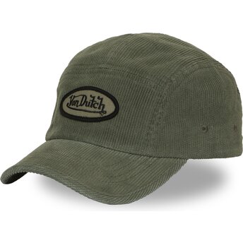 Gorra 5 panel curva verde ajustable C5P VEL03 de Von Dutch